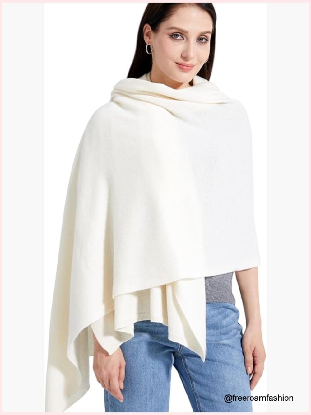 Extra Large Cashmere Blend Wrap Scarf Stole 87x28